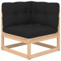 Garten-Fußstützen mit Kissen 2 Stk. massives Kiefernholz von vidaXL, Outdoor-Sofas - Ref: Foro24-3083726, Preis: 144,29 €, Ra...
