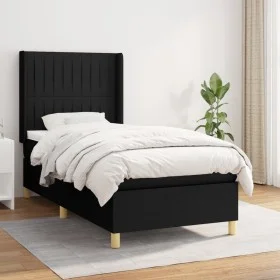 Box spring bed with black fabric mattress 80x200 cm by vidaXL, Beds and slatted bases - Ref: Foro24-3132107, Price: 318,75 €,...