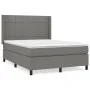 Box spring bed with dark gray fabric mattress 140x200 cm by vidaXL, Beds and slatted bases - Ref: Foro24-3131434, Price: 495,...