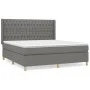 Box spring bed with dark gray fabric mattress 180x200 cm by vidaXL, Beds and slatted bases - Ref: Foro24-3132250, Price: 631,...