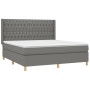 Box spring bed with dark gray fabric mattress 180x200 cm by vidaXL, Beds and slatted bases - Ref: Foro24-3132250, Price: 655,...