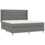 Box spring bed with dark gray fabric mattress 180x200 cm by vidaXL, Beds and slatted bases - Ref: Foro24-3132250, Price: 631,...