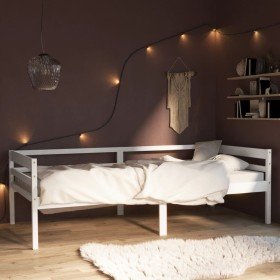 Estructura de cama sin colchón madera de pino blanco 90x200 cm en Camas y somieres | Comprar online en Foro24