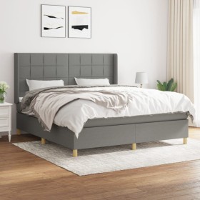 Boxspringbett mit dunkelgrauer Stoffmatratze 180x200 cm von vidaXL, Betten und Lattenroste - Ref: Foro24-3132010, Preis: 621,...