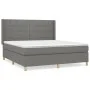 Cama box spring con colchón tela gris oscuro 180x200 cm de vidaXL, Camas y somieres - Ref: Foro24-3132010, Precio: 594,00 €, ...