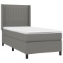 Box spring bed with dark gray fabric mattress 90x200 cm by vidaXL, Beds and slatted bases - Ref: Foro24-3131562, Price: 382,1...