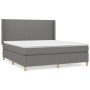 Cama box spring con colchón tela gris oscuro 180x200 cm de vidaXL, Camas y somieres - Ref: Foro24-3131850, Precio: 632,58 €, ...