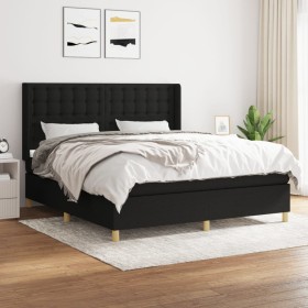 Boxspringbett mit schwarzer Stoffmatratze 180x200 cm von vidaXL, Betten und Lattenroste - Ref: Foro24-3132331, Preis: 666,38 ...