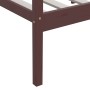Estructura cama sin colchón madera pino marrón oscuro 90x200 cm