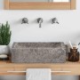 Lavabo de mármol gris con brillo 45x30x12 cm