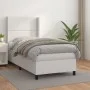 Cama box spring con colchón cuero sintético blanco 100x200 cm de vidaXL, Camas y somieres - Ref: Foro24-3132424, Precio: 353,...