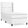 Box spring bed with white synthetic leather mattress 100x200 cm by vidaXL, Beds and slatted bases - Ref: Foro24-3132424, Pric...