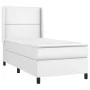 Box spring bed with white synthetic leather mattress 100x200 cm by vidaXL, Beds and slatted bases - Ref: Foro24-3132424, Pric...