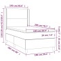 Cama box spring con colchón cuero sintético blanco 100x200 cm de vidaXL, Camas y somieres - Ref: Foro24-3132424, Precio: 359,...