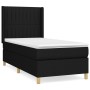 Box spring bed with black fabric mattress 90x190 cm by vidaXL, Beds and slatted bases - Ref: Foro24-3132115, Price: 326,95 €,...