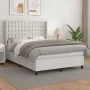 Cama box spring con colchón cuero sintético blanco 140x200cm de vidaXL, Camas y somieres - Ref: Foro24-3132502, Precio: 532,0...