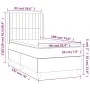 Box spring bed with black fabric mattress 90x190 cm by vidaXL, Beds and slatted bases - Ref: Foro24-3131555, Price: 315,68 €,...