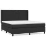 Box spring bed with black synthetic leather mattress 180x200 cm by vidaXL, Beds and slatted bases - Ref: Foro24-3132513, Pric...