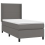 Cama box spring con colchón cuero sintético gris 80x200 cm de vidaXL, Camas y somieres - Ref: Foro24-3132349, Precio: 329,71 ...