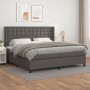 Boxspringbett mit grauer Kunstledermatratze 200x200 cm von vidaXL, Betten und Lattenroste - Ref: Foro24-3132523, Preis: 754,1...