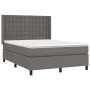 Boxspringbett mit grauer Kunstledermatratze 140x200 cm von vidaXL, Betten und Lattenroste - Ref: Foro24-3132505, Preis: 512,0...