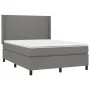 Box spring bed with dark gray fabric mattress 140x190 cm by vidaXL, Beds and slatted bases - Ref: Foro24-3131266, Price: 547,...
