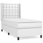 Boxspringbett mit weißer Kunstledermatratze 90x190 cm von vidaXL, Betten und Lattenroste - Ref: Foro24-3132472, Preis: 362,90...