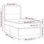 Box spring bed with blue fabric mattress 90x200 cm by vidaXL, Beds and slatted bases - Ref: Foro24-3131807, Price: 350,73 €, ...