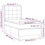Box spring bed with dark gray fabric mattress 80x200 cm by vidaXL, Beds and slatted bases - Ref: Foro24-3131386, Price: 338,6...