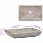 Lavabo gris mármol 50x35x10 cm