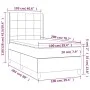 Box spring bed with dark gray fabric mattress 100x200 cm by vidaXL, Beds and slatted bases - Ref: Foro24-3131410, Price: 370,...
