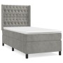 Cama box spring con colchón terciopelo gris claro 100x200 cm de vidaXL, Camas y somieres - Ref: Foro24-3132843, Precio: 345,0...