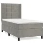 Box spring bed with light gray velvet mattress 100x200 cm by vidaXL, Beds and slatted bases - Ref: Foro24-3132663, Price: 320...
