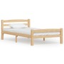 Estructura de cama sin colchón madera maciza de pino 90x200 cm