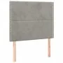 Cama box spring con colchón terciopelo gris claro 100x200 cm de vidaXL, Camas y somieres - Ref: Foro24-3132603, Precio: 313,4...