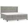 Box spring bed with light gray velvet mattress 200x200 cm by vidaXL, Beds and slatted bases - Ref: Foro24-3132939, Price: 638...