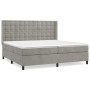 Boxspringbett mit hellgrauer Samtmatratze 200x200 cm von vidaXL, Betten und Lattenroste - Ref: Foro24-3132939, Preis: 627,17 ...