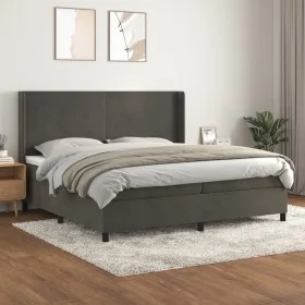 Boxspringbett mit dunkelgrauer Samtmatratze 200x200 cm von vidaXL, Betten und Lattenroste - Ref: Foro24-3132580, Preis: 594,2...