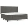 Box spring bed with dark gray velvet mattress 200x200 cm by vidaXL, Beds and slatted bases - Ref: Foro24-3132580, Price: 601,...