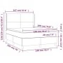 Box spring bed with black fabric mattress 140x190 cm by vidaXL, Beds and slatted bases - Ref: Foro24-3131827, Price: 488,03 €...