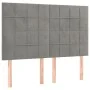 Box spring bed with light gray velvet mattress 140x200 cm by vidaXL, Beds and slatted bases - Ref: Foro24-3132681, Price: 498...