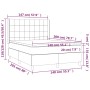 Boxspringbett mit hellgrauer Samtmatratze 140x200 cm von vidaXL, Betten und Lattenroste - Ref: Foro24-3132681, Preis: 500,03 ...