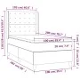 Box spring bed with black synthetic leather mattress 100x200 cm by vidaXL, Beds and slatted bases - Ref: Foro24-3132483, Pric...