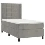 Boxspringbett mit hellgrauer Samtmatratze 90x190 cm von vidaXL, Betten und Lattenroste - Ref: Foro24-3132651, Preis: 311,43 €...