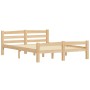 Estructura de cama sin colchón madera maciza de pino 120x200 cm
