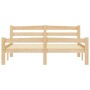 Estructura de cama sin colchón madera maciza de pino 120x200 cm