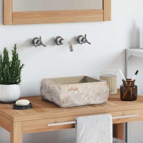 Lavabo crema mármol 30x30x13 cm