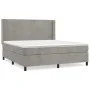 Box spring bed with light gray velvet mattress 180x200 cm by vidaXL, Beds and slatted bases - Ref: Foro24-3132573, Price: 566...