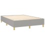 Box spring bed with light gray fabric mattress 140x190 cm by vidaXL, Beds and slatted bases - Ref: Foro24-3132225, Price: 523...