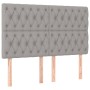 Box spring bed with light gray fabric mattress 140x190 cm by vidaXL, Beds and slatted bases - Ref: Foro24-3132225, Price: 523...
